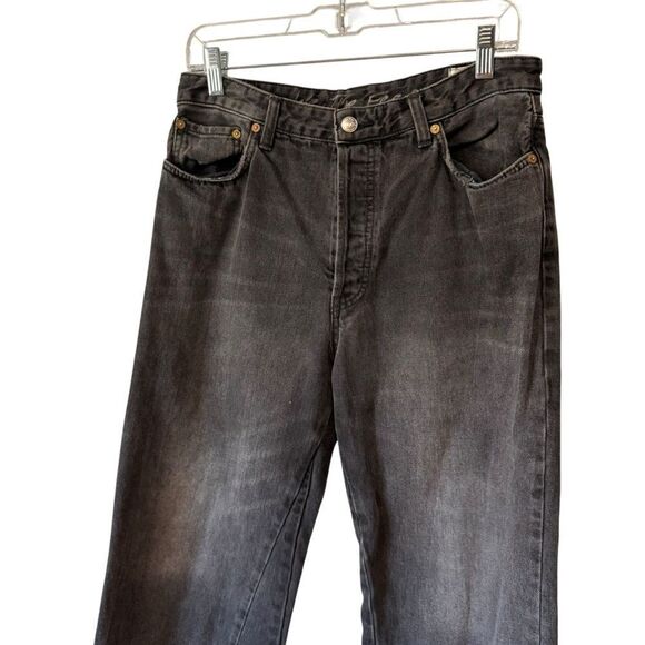 Revolve Free People We The Free Black High Rise Wide-Leg Jeans Size 30 - Picture 3 of 8